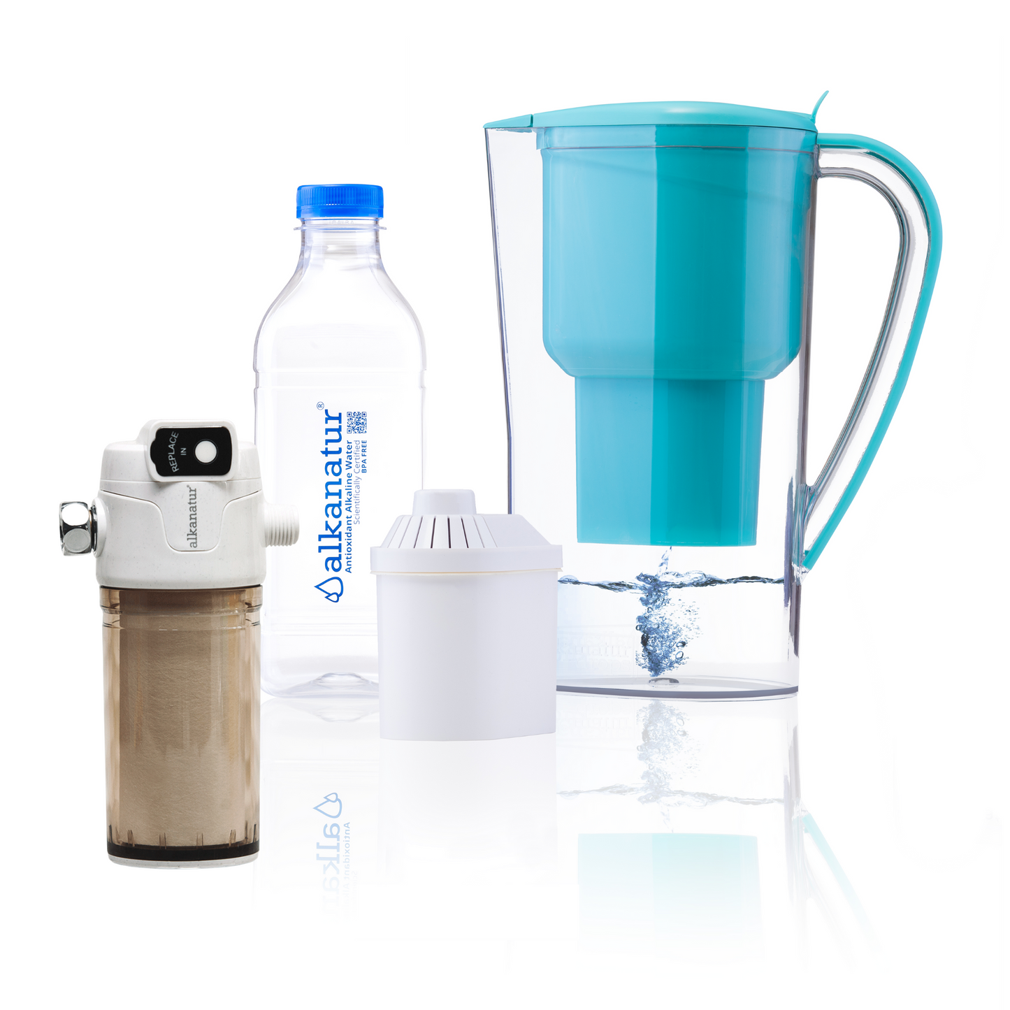 Alkanatur Pitcher with Shower Filter bundle