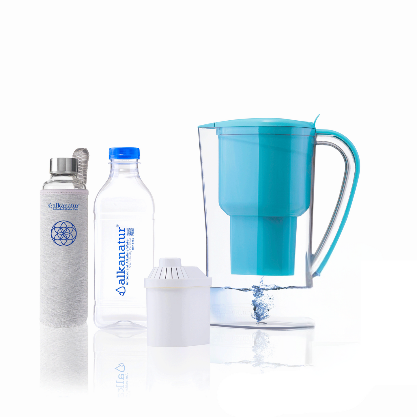 Pack Jarra Alkanatur con Botella de Borosilicato