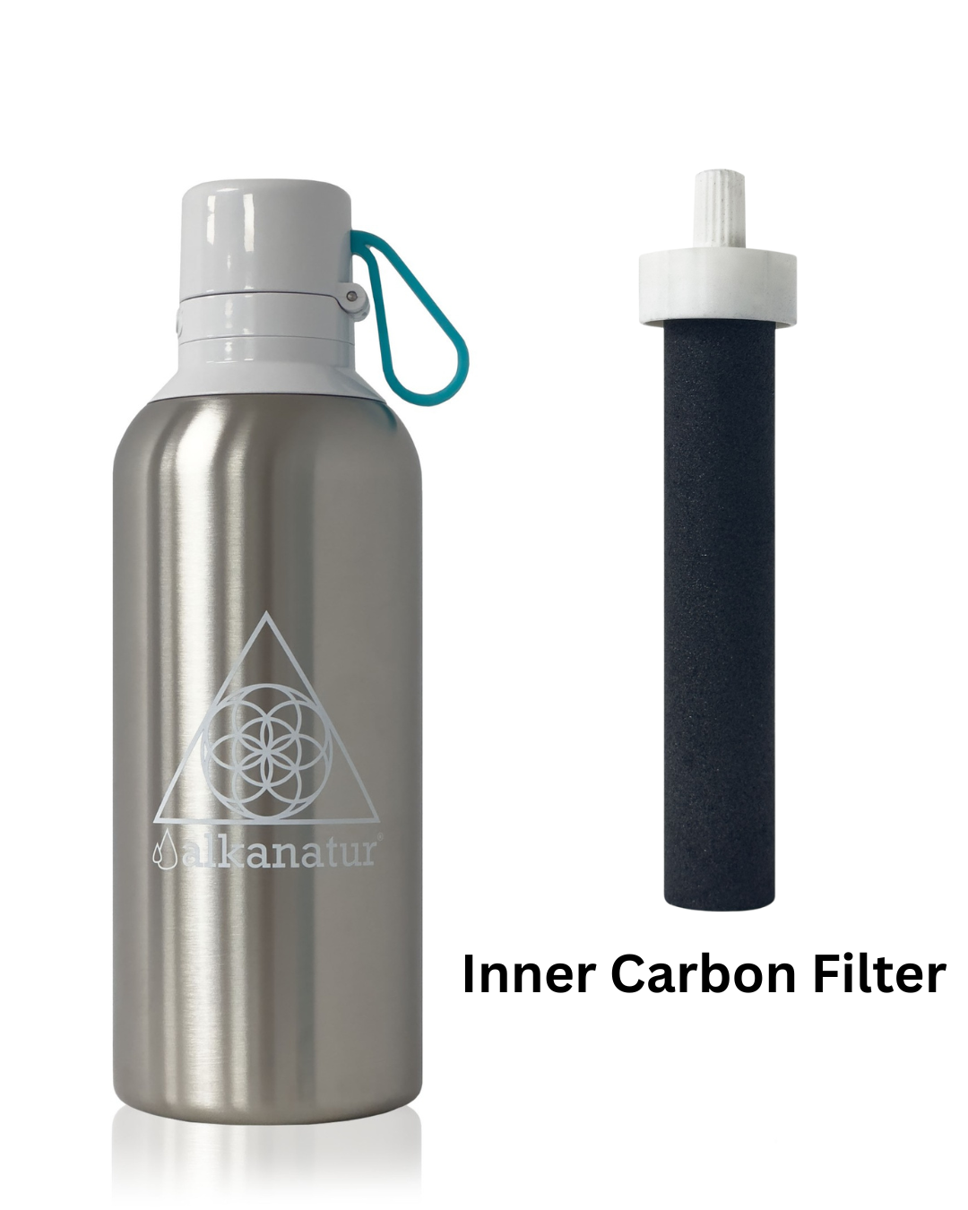 Alkanatur Go Stainless Steel Filter Bottle