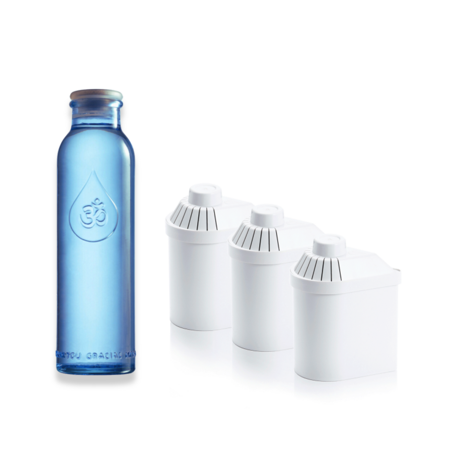 Replacement Filter Pack for Pitcher with OmWater Mini Bottle bundle