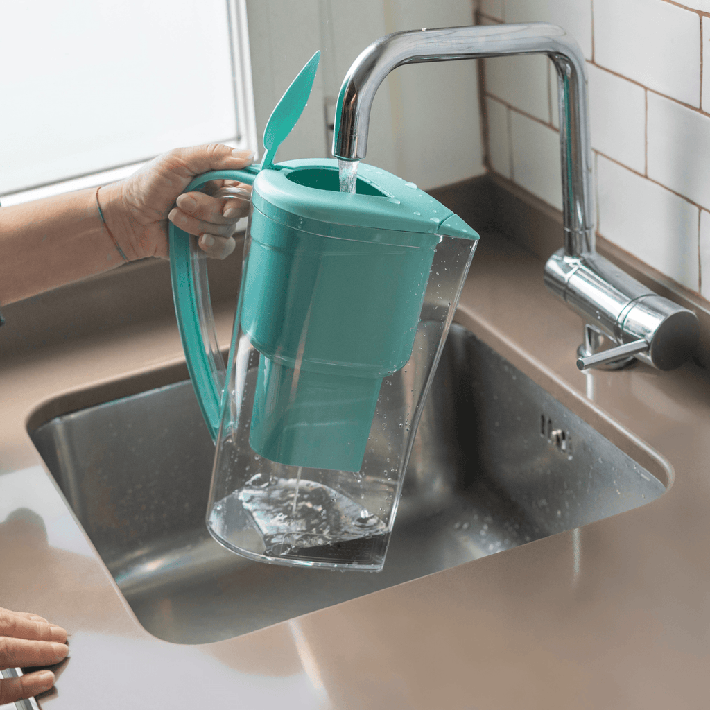 Alkanatur pitcher in kitchen sink