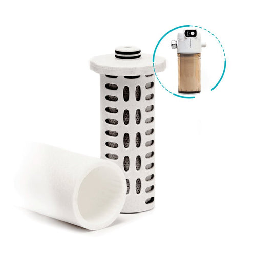 Replacement Filter for Shower Filter 2.0 with Borosilicate Glass Bottle bundle - alkanatur - Bundle - Alkanatur