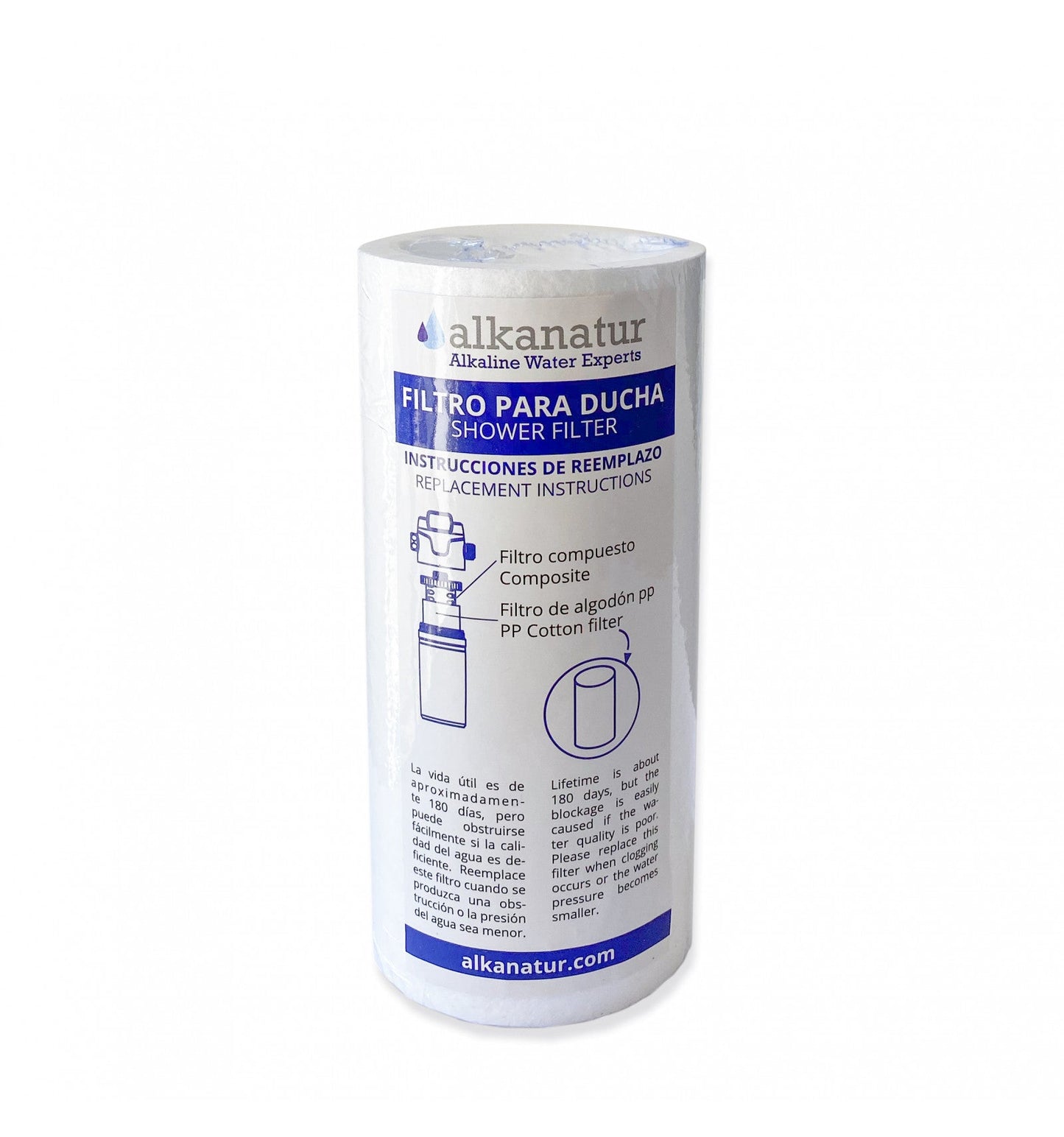 Alkanatur Shower Filter 2.0 (50,000L / 13,200 gal) Removes Chlorine, Heavy  Metals, Bacteria and more – Alkanatur North America